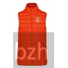 DOUDOUNE SANS MANCHE FEMME ORANGE HERMINE BLANCHE