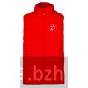 DOUDOUNE ROUGE HOMME  SANS MANCHES CLIN DOEIL BLANCHE